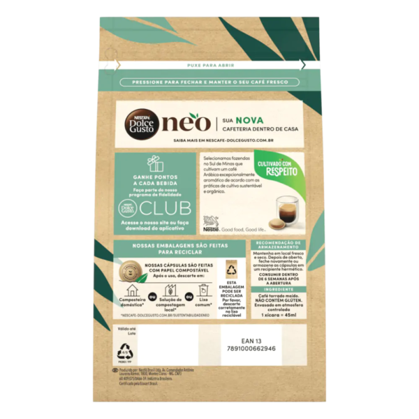 NEO ESPRESSO SUL DE MINAS ORGÃNICO 10 CÁPSULAS - Image 3